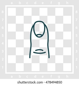 Web line icon. The finger with the nail