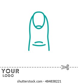 Web line icon. The finger with the nail