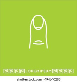 Web line icon. The finger with the nail