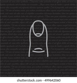 Web line icon. The finger with the nail