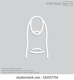 Web line icon. The finger with the nail