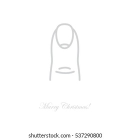 Web line icon. The finger with the nail