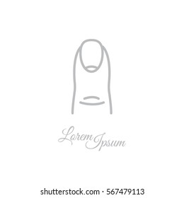 Web line icon. The finger with the nail