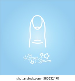 Web line icon. The finger with the nail