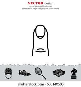 Web line icon. The finger with the nail