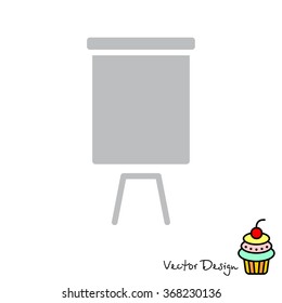 Web line icon. Flipchart, graph