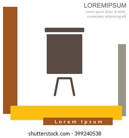 Web line icon. Flipchart, graph