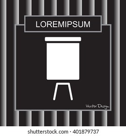 Web line icon. Flipchart, graph