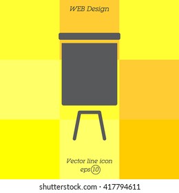 Web line icon. Flipchart, graph