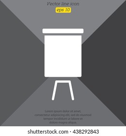 Web line icon. Flipchart, graph