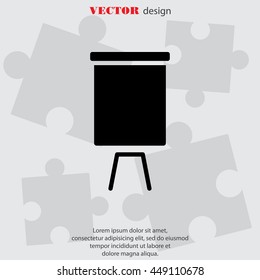 Web line icon. Flipchart, graph