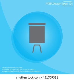 Web line icon. Flipchart, graph