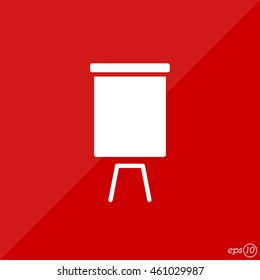 Web line icon. Flipchart, graph