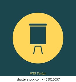 Web line icon. Flipchart, graph