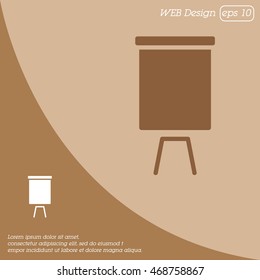 Web line icon. Flipchart, graph