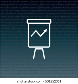 Web line icon. Flipchart, graph
