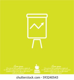 Web line icon. Flipchart, graph