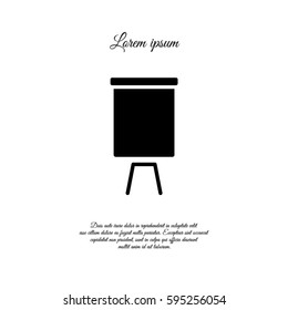 Web line icon. Flipchart, graph