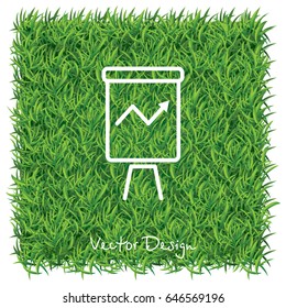 Web line icon. Flipchart, graph