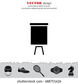 Web line icon. Flipchart, graph