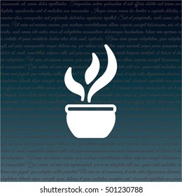 Web line icon. Flower in a pot