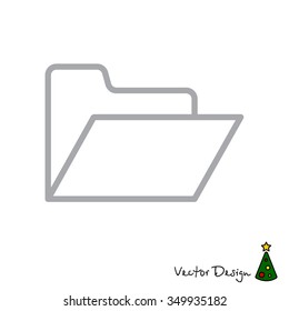 Web line icon. Folder.