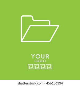 Web line icon. Folder.