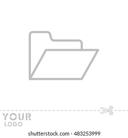 Web line icon. Folder.