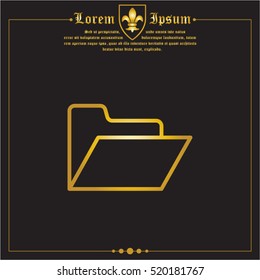 Web line icon. Folder.