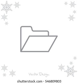 Web line icon. Folder.