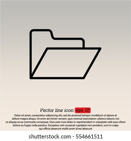 Web line icon. Folder.