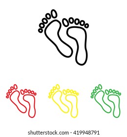 Web line icon. Foot