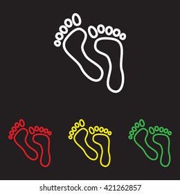 Web line icon. Foot