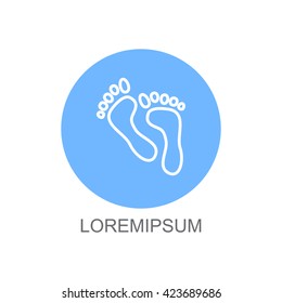 Web line icon. Foot