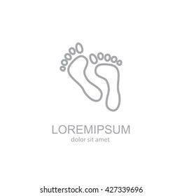 Web line icon. Foot