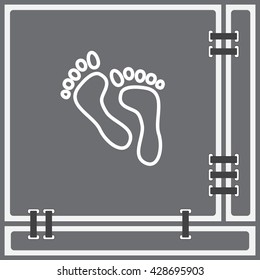 Web line icon. Foot