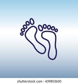 Web line icon. Foot