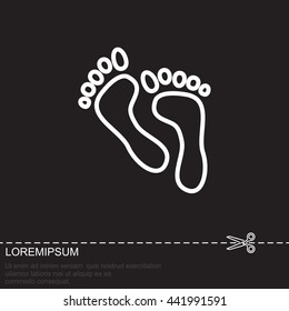 Web line icon. Foot