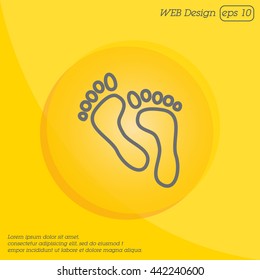 Web line icon. Foot