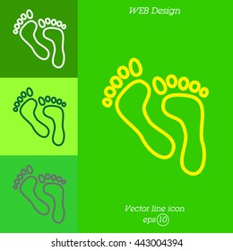 Web line icon. Foot
