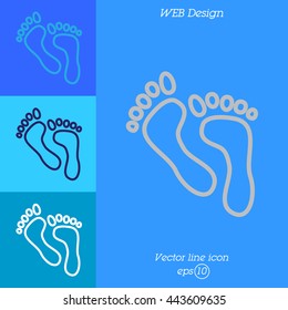 Web line icon. Foot