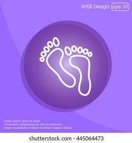 Web line icon. Foot
