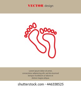 Web line icon. Foot