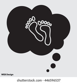 Web line icon. Foot