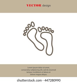 Web line icon. Foot