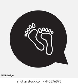 Web line icon. Foot