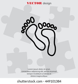 Web line icon. Foot