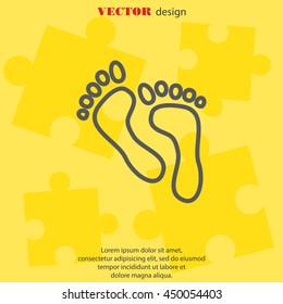 Web line icon. Foot