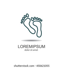 Web line icon. Foot