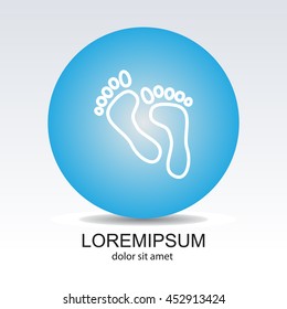 Web line icon. Foot
